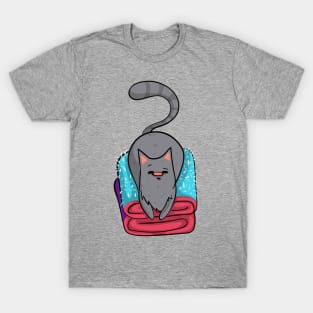 Russian Blue Cat - Fur Shedder Print T-Shirt